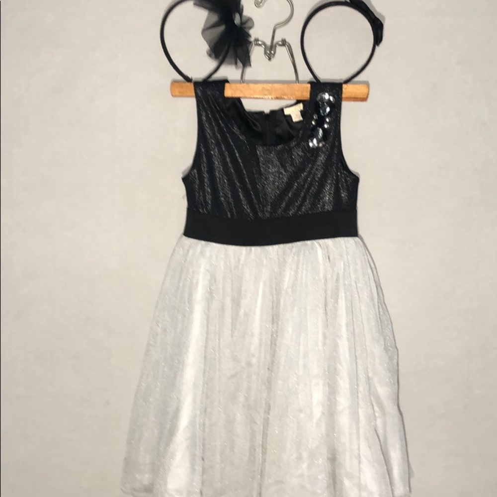 Girls Children’s Place Black & Silver Dress-Size 8